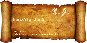 Noszály Jenő névjegykártya